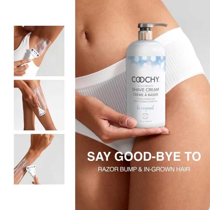 Coochy Intimate Shaving Cream | Shave Conditioner & Moisturizer for Face & Body | Ideal for Sensitive Skin Care, Anti-Bump | Be Original, 32 oz - Image 3